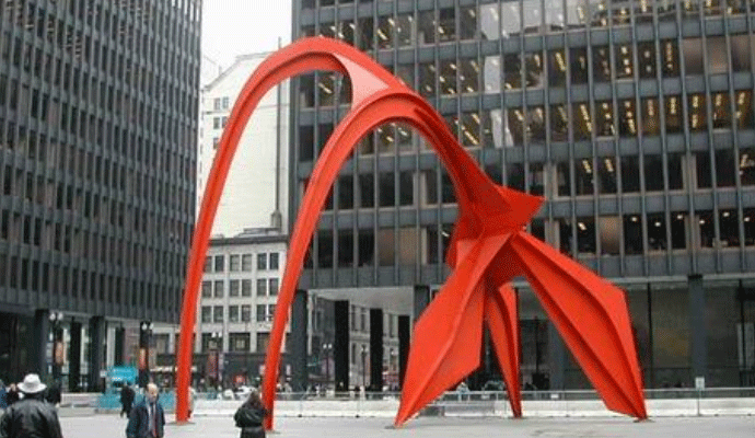 亞歷山大.考爾德的大型不銹鋼雕塑制作《火烈鳥》.gif 亞歷山大.考爾德的大型不銹鋼雕塑制作《火烈鳥》.gif